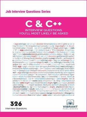 cover image of C & C++ Interview Questions You'll Most Likely Be Asked